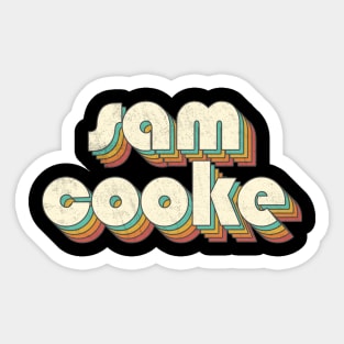 Retro Vintage Rainbow Sam Letters Distressed Style Sticker